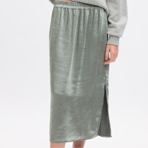 Satin Midi Skirt